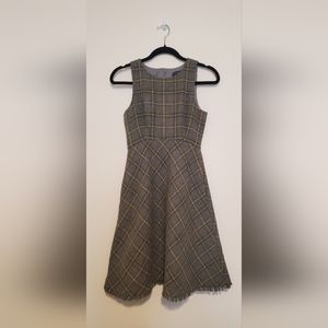 Banana Republic Small Plaid Wool Blend A-line Dress